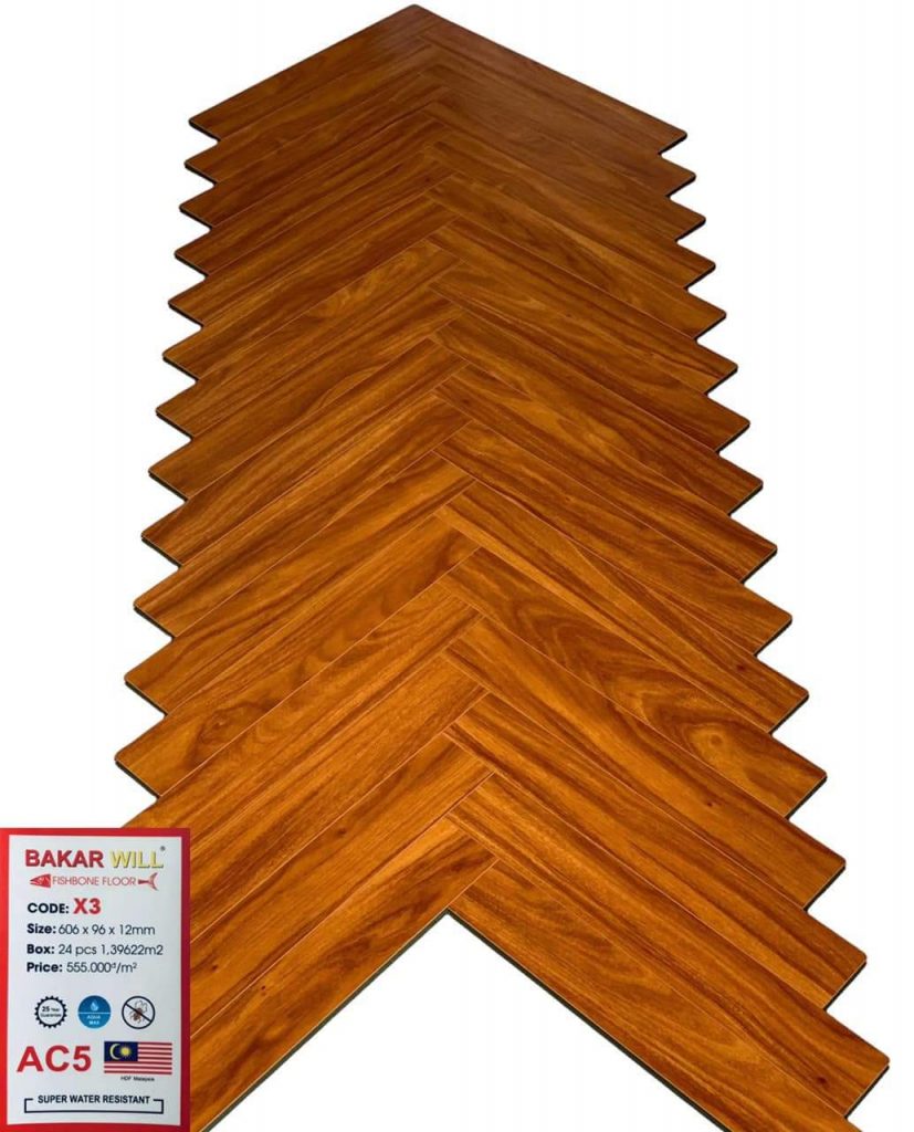 sàn gỗ xương cá bakar x3