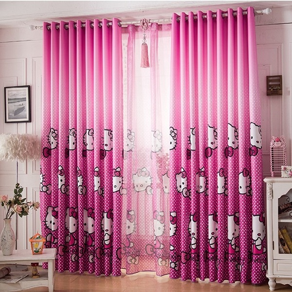 rèm cửa sổ phòng ngủ màu hồng 4